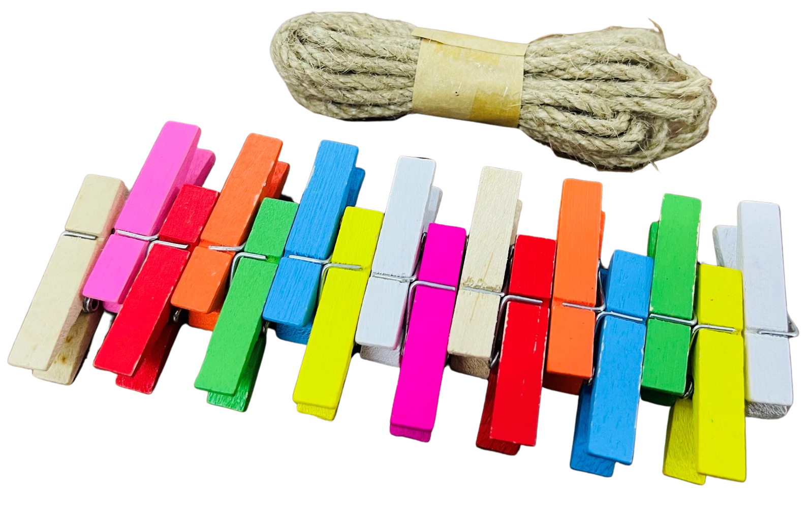 Mini pince en bois naturel clip photo